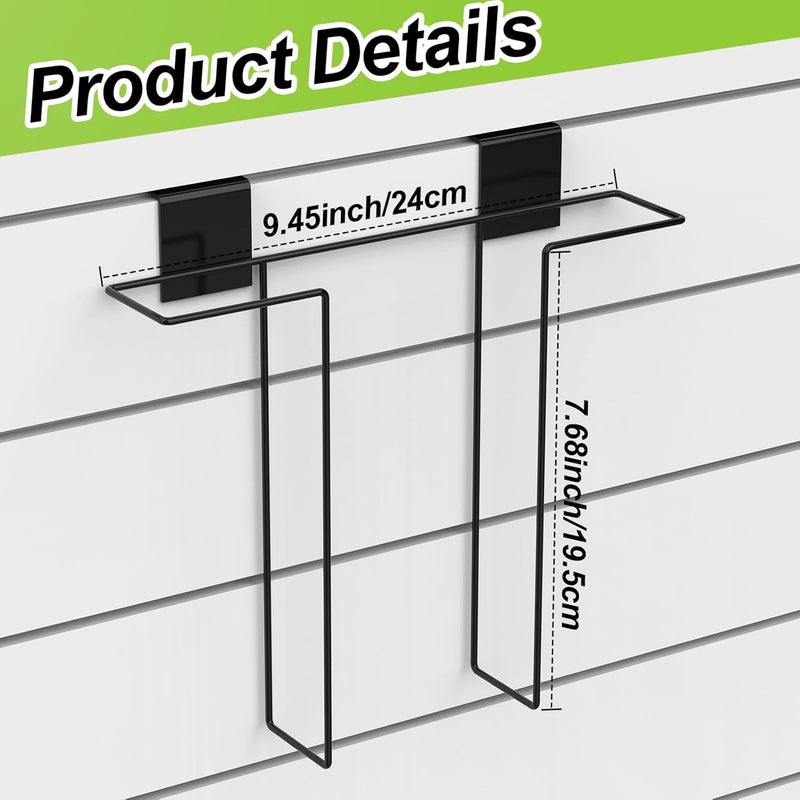 BeapTcely 4 Pcs Literature Display for Slatwall, Metal Wire Magazine Holder Slat Wall Shelf Hooks Accessories for Exhibitions Trade Show and Office Retail Store (4) - Image 2